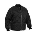 thumbnail image 4 of Rothco Diamond Nylon Quilted Flight Jacket - Black, 3X-Large, 4 of 4
