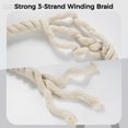 thumbnail image 2 of Cotton Rope, Strong 0.79in 3-Strand Twist Rope, 50ft Twisted Cord for DIY Bed Swings, Pet Toys, Baskets, Bags, Decorative Projects(Beige), 2 of 6