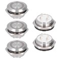 thumbnail image 4 of Gupbes 5 Pcs Interrupteur à Bouton-Poussoir Instantané Métal Réinitialisation Automatique Ultra Fin Étanche avec LED 19mm, Interrupteur à Bouton-Poussoir Momentané, 4 of 8