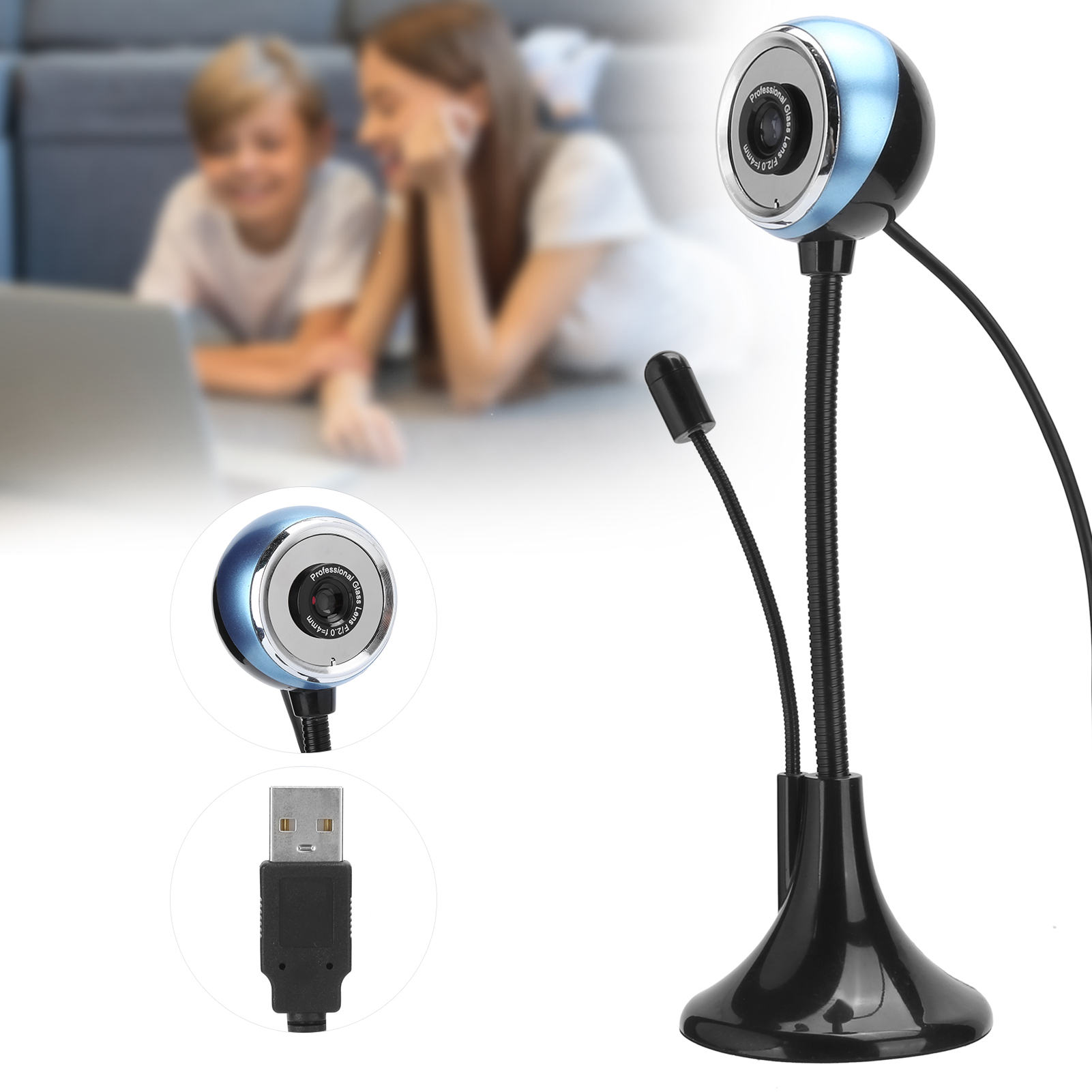 Cergrey Micro Webcam,High Definition Mini Webcam USB Rotatable Micro Webcam For PC Laptop Computer Accessories,Computer Supplies