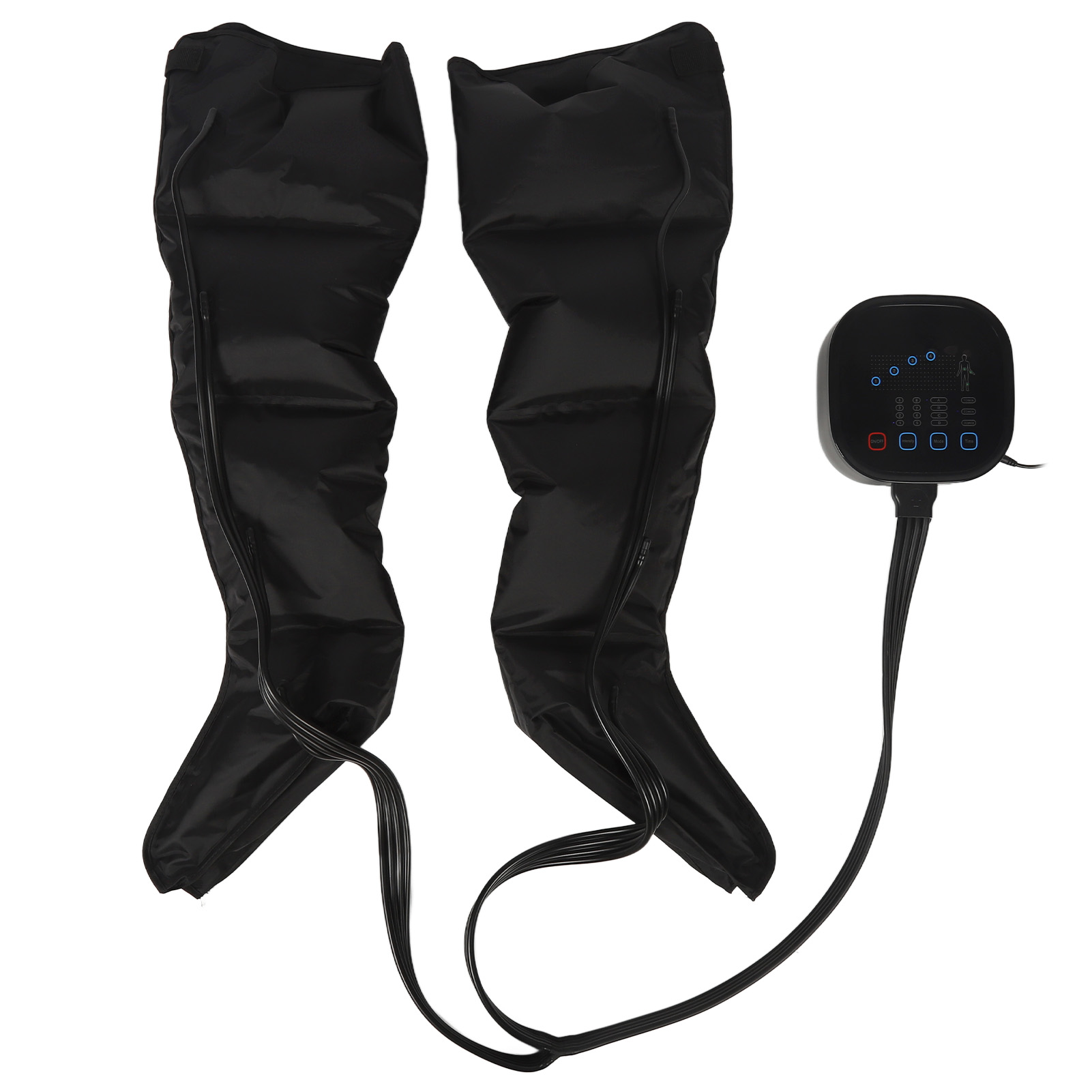 Masseur de Jambes à Compression d'Air, Système de Récupération d'Air pour la Circulation et la Relaxation avec Contrôleur Portatif, 4 Modes