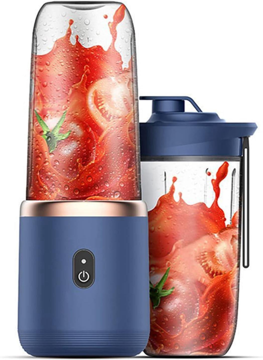 Portable Blender, Bottle for Smoothies Shakes, Portable Smoothie Blender, Juicer Cup, Personal Fruit Mini Blenders 350ml, USB Rechargeable Mixer With 6 Blades for Travel Kitchen Gym Sports Baby Food