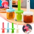 thumbnail image 4 of 1PC Tin Foil Roll Integrated Oil Brush Oil Bottle Oil Filling Bottle With Silicone Brush Two In One Silicone Measurement Filling Bottle For Kitchen Cooking Frying Baking Grilling Pancakes, 4 of 4