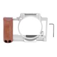 thumbnail image 2 of Camera Cage ZV1 Aluminum Video Rig W/1/4 Inch Screw Holes Cold Shoe Mount Wooden Handle for Microphone Light, 2 of 7