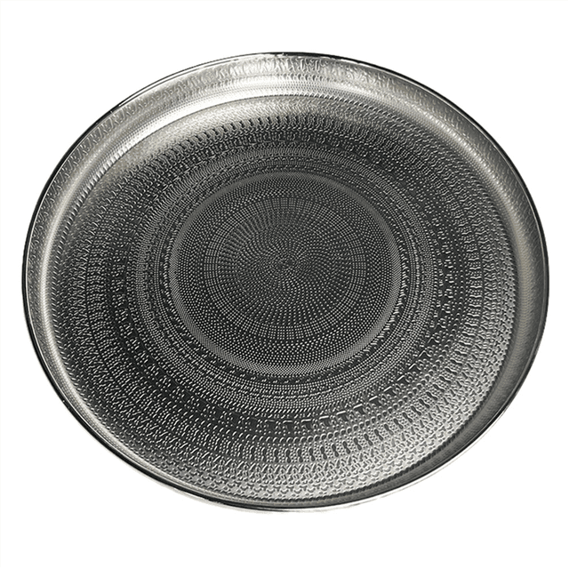 Round Tray, 13inch-Serving Tray, Luxury Decorative Tray, Coffee Table Tray, Jewelry Tray Silver