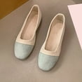thumbnail image 5 of Casual Shoes For Women, Color-Block Canvas Slip-On Flats with Round Toe and Soft Sole for Spring and Summer, Large Sizes Available, 5 of 5