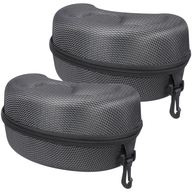 Shisuyan 2pcs Cycling Eyewear Case Ski Goggles Box Shockproof Sunglasses Case with Zipper