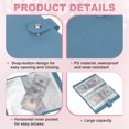 thumbnail image 3 of Uxcell 100 Envelope Challenge Binder, Soft PU Leather Savings Challenges Book with Envelopes Money Saving Binder with Horizontal Insert for Budgeting Saving Expense, Blue, 3 of 7