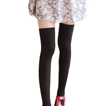Femmes femmes Haut de Cuisse sur le Genou Chaussettes Longues Bas de Coton