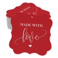 thumbnail image 1 of Inkdotpot Real Silver Foil Made With Love Wedding Tags Favor Bracket Shape Hang Pack Of 50 Paper Tags, 1 of 7