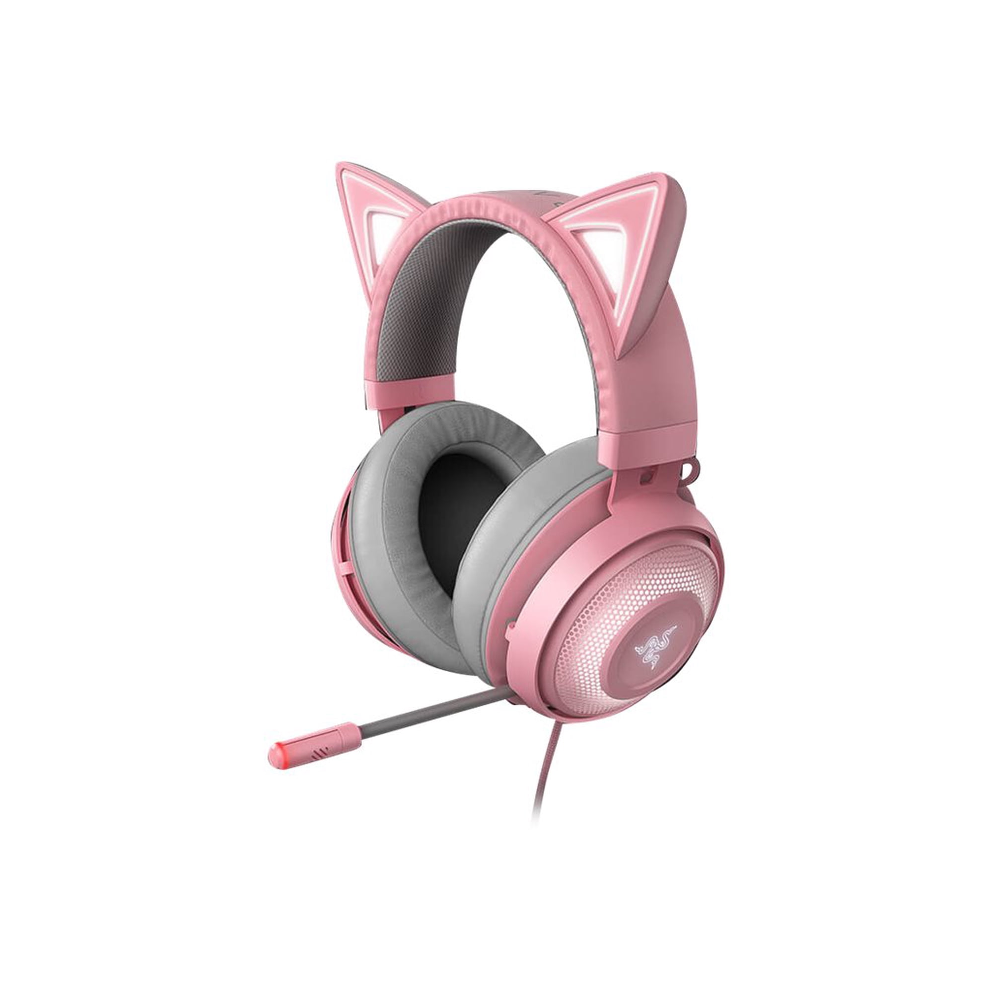 新品Razer KRAKEN KITTY QUARTZ PINK Razer Kraken Kitty - Headset - full size - wired - USB - noise