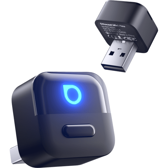 Ottocast Mini Pico 2 en 1 Adaptateur Sans Fil pour Voiture/ Android Auto, Dongle pour Voiture, USB Plug & Play, avec Bouton Intelligent en un Clic, Prend en Charge la Déconnexion