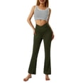 thumbnail image 1 of Women's Bootcut Yoga Pants Crossover High Waisted Workout Leggings Stretch Through Tummy Control Flare Pants, 1 of 7
