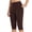Brown, variant on Women's Yoga Capris Women's Knee Length Leggings High Waisted Yoga Workout Exercise Capris for Casual Summer with Pockets