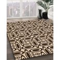 thumbnail image 3 of Ahgly Company Tapis d'Intérieur Lavables en Machine, Rectangle de Transition de Nuit, Rouge, 4' x 6', 3 of 7