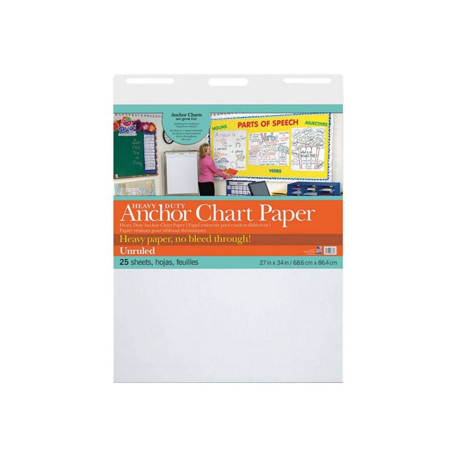Pacon Heavy-duty - Papier pour Diagramme d'Ancrage - - 25 Feuilles - Blanc - Uni
