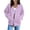 Purple, variant on SNKSDGM My Items Women Fashion Solid Loose Hooded Zipper Hoodie Long Sleeve Jacket Made in Canada