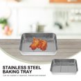 thumbnail image 2 of 1 Ensemble de Plaque de Cuisson en Acier Inoxydable avec Grille Plateau Pratique Plat de Cuisson (Argent), 2 of 9