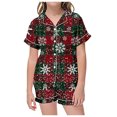 thumbnail image 1 of TIEVOSA Vêtements d'Intérieur d'Été pour Enfants Garçons Filles T-Shirt à Manches Courtes Imprimé Shorts Ensembles de Pyjamas Vêtements pour Enfants 2-10 Ans, 1 of 4