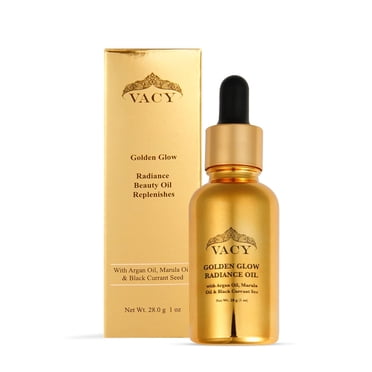 GoldenGlow Huile de Beauté Éclat - Formule Hydratante à l'Huile d'Argan, Marula et Graines de Cassis