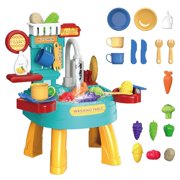 IMENGL Children's Toys Play Kitchen | Running Water Cutlery Washbasin Toys Dishwasher Multi Function Play Kitchen Toys Children's Birthday Toy Accessories 30 Cm,Rot Wear materials: Our kitchen toy
