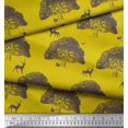 thumbnail image 3 of Soimoi Cotton Poplin Fabric Tree,Rabbit & Reindeer Animal Fabric Prints By Yard 42 Inch Wide, 3 of 3