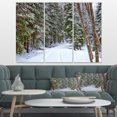 thumbnail image 3 of Designart Snowy Road in the Forest Canvas Wall Art, 3 of 4