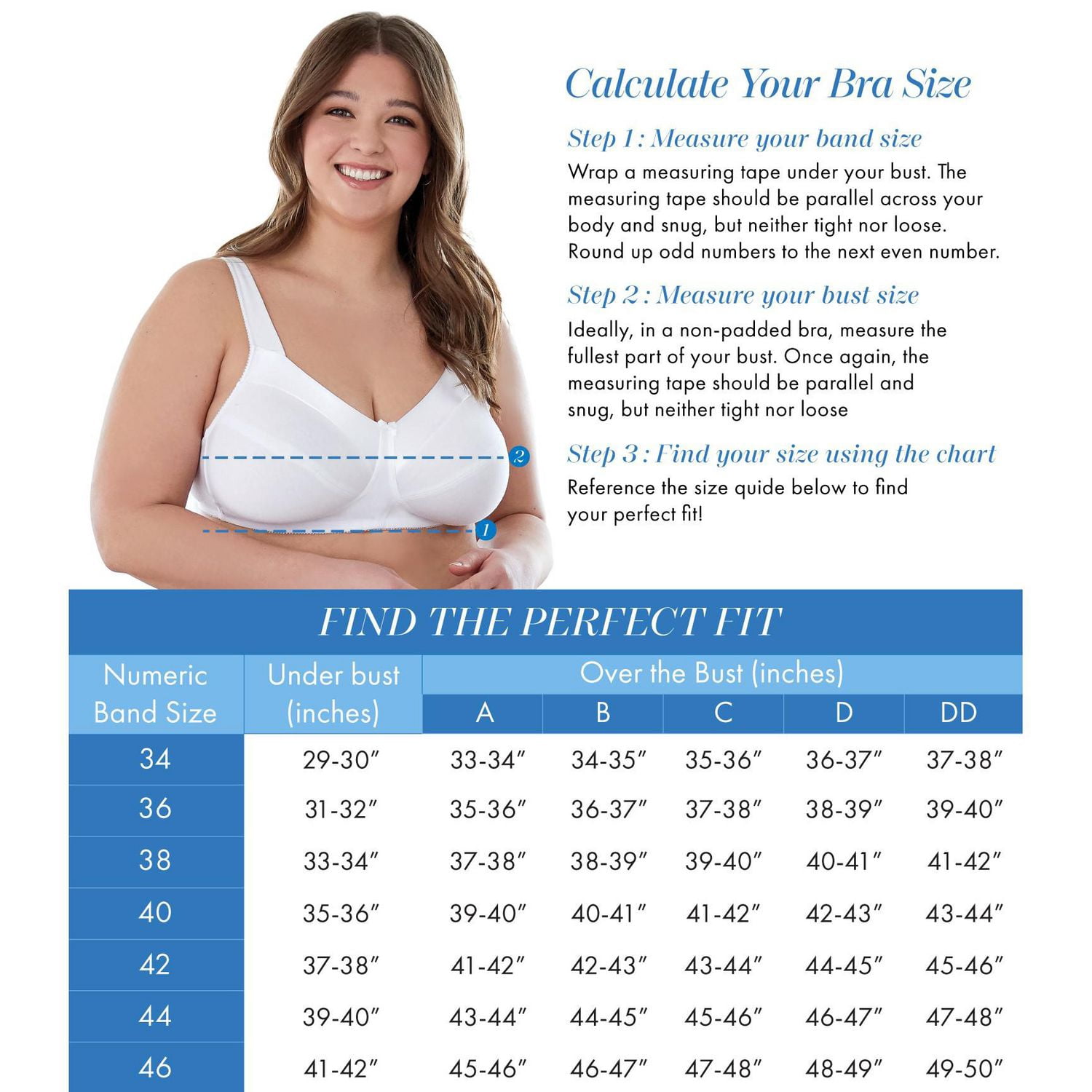 Bestform 9706715 Satin Trim Wireless Cotton Bra with Unlined Cups