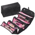 thumbnail image 2 of Roll Cosmetics Organizer Makeup Bag Foldable Hanging Toiletries Pockets Compartment Travel Kit Jewelry Bags Roll Cosmetics Organizer Makeup Bag Foldable Hanging Toiletries Pockets, 2 of 8