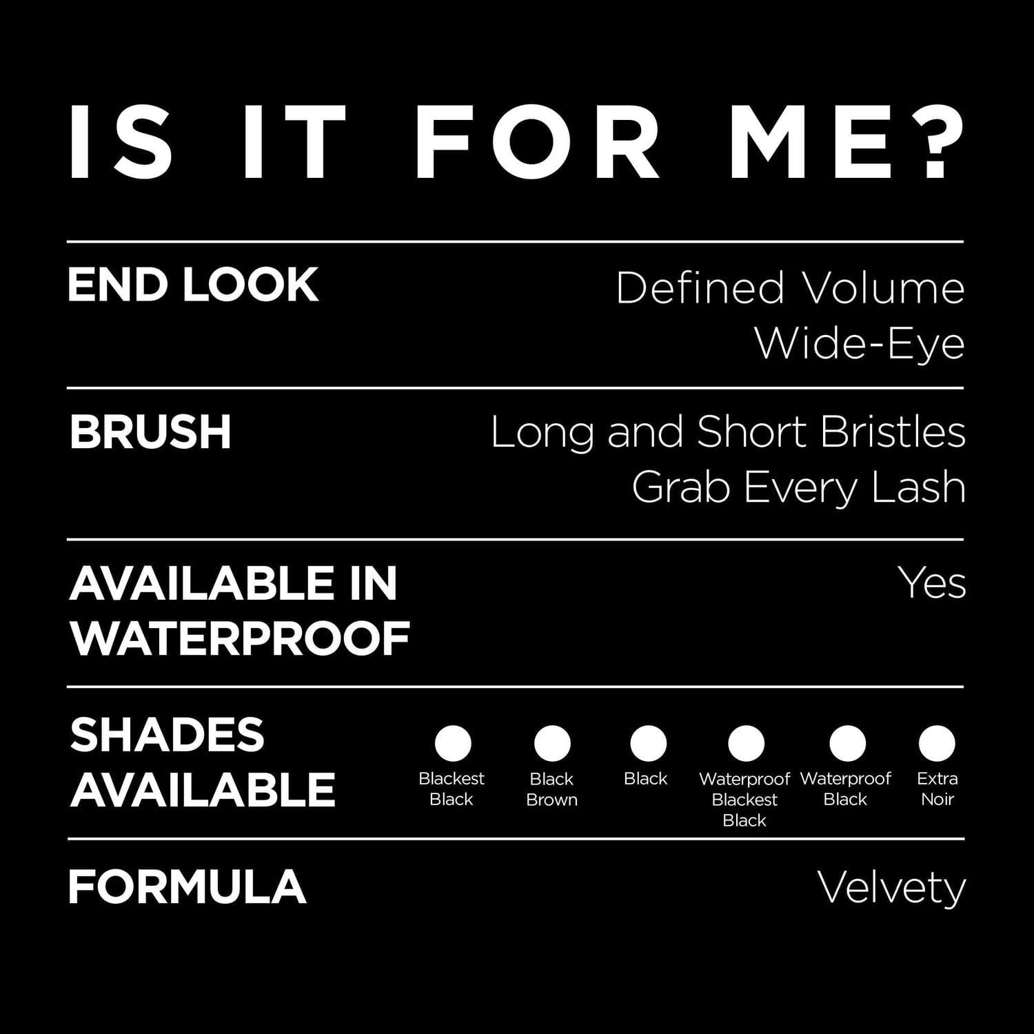 L'Oréal Paris, Bambi Mascara, Agrandisseur de Regard Instantané, Volume Défini