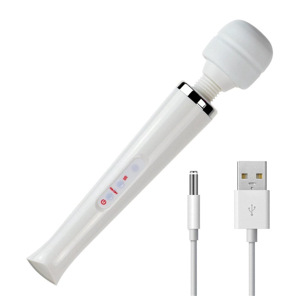 Estbridg Casewin Rechargeable Wireless Handheld Wand Massager with 10 Speeds  Personal Deep Massager for Shoulder  Leg  Muscles  Improves Blood Circulation & Relieve Full Body Pain (White