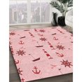 thumbnail image 3 of Ahgly Company Machine Washable Indoor Square Transitional Light Rose Pink Area Rugs, 8' Square, 3 of 7
