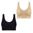 thumbnail image 1 of AherBiu 2pc Plus Size Sports Bras for Women Large Bust High Support Padded Bralettes Seamless Workout Underwear, 1 of 7