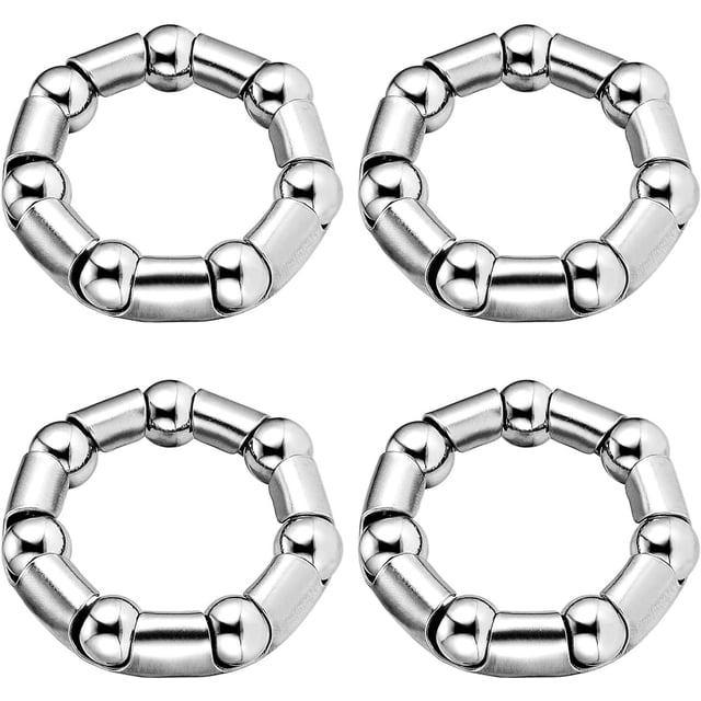HSHDLDF Roulement de Manivelle de Bicyclette 5/16 Pouces Taille de Bille x 7 Billes, 4 Pcs Roulements à Billes pour Pédalier de Vélo. Quatre Reteneurs de Roulements à Billes Argentés, Chacun Comprenant Sept Billes de 5/16 Pouces Disposées selon un design Circulaire, Idéal pour Remplacer Ou Améliorer les Supports de Pédalier de Manivelle sur Vélos de Montagne, Bicyclettes pour Enfants et Bicyclettes Extensibles.