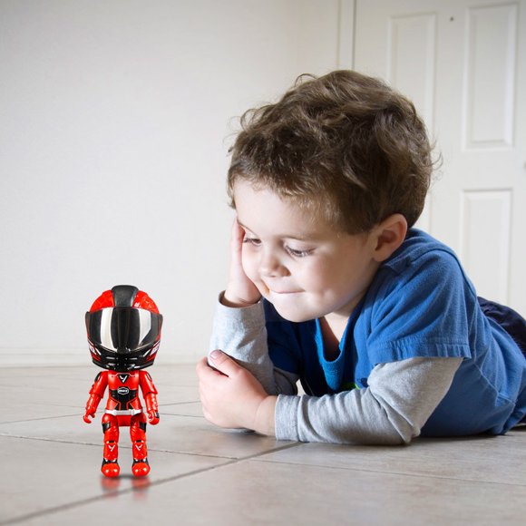 Modèle de Voiture Jouet Transformable de Conducteur de Moto en Alliage Éducatif Apprentissage pour Enfants et Plus Jeu Intérieur Extérieur Sensoriel pour Enfants 5-7 à Mâcher Sensoriel Garçons Âge 3-4 Ans Construction pour Enfants 4-6 Animal pour