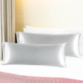 thumbnail image 1 of PiccoCasa Satin Body Pillowcases 2 Pcs Soft with Zipper Closure Silver Grey 20"x48", 1 of 7