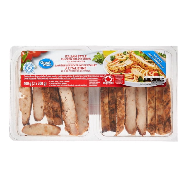 Great Value Fully Cooked Italian Style Chicken Breast Strips