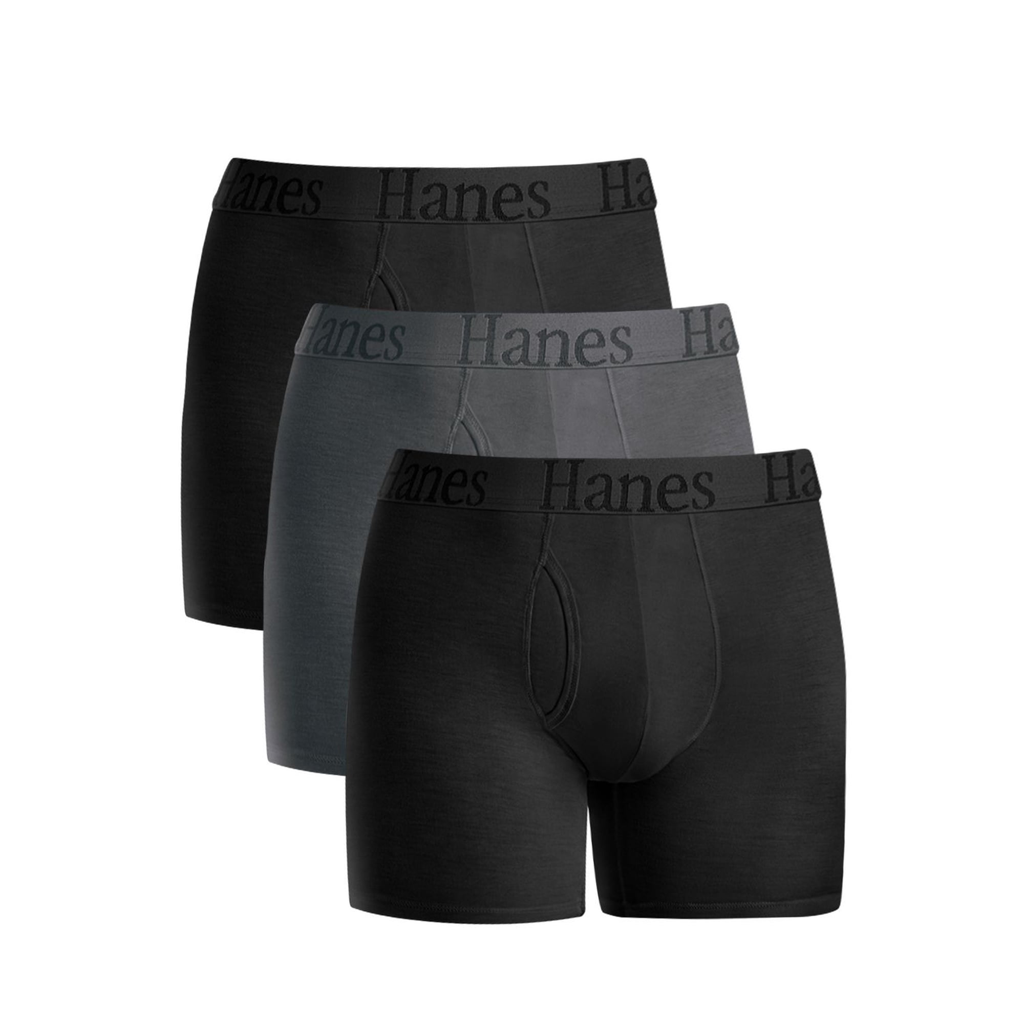 Hanes Originals Men's SuperSoft Boxer Brief Underwear, Total