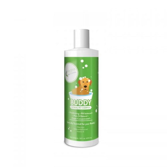 Buddy Dog Shampoo - Nourishing Pet Shampoo for Dogs – Oatmeal Formula with Aloe and Vitamin E – Natural Ingredients, 16 oz