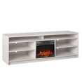 thumbnail image 1 of Ameriwood Home Hendrix 75" TV Stand with Electric Fireplace Insert and 6 Shelves, Black Oak, 1 of 9