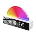 thumbnail image 1 of yeacher Réveil Simulé au Lever du Soleil avec Éclairage DEL Réglable, Deux Modes de Réveil et Alimentation USB – Design Blanc Élégant pour la Déco de la Maison, 1 of 7