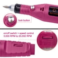 thumbnail image 3 of Fofosbeauty Electric Nail Drill Machine Nail Drill Kit 20000 RPM Portable Nail Drill for Acrylic Nails, 6 Acrylic Gel Remover Nail Tools, Nail Polishing Machine Pedicure Set, Pink, 3 of 8