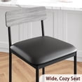 thumbnail image 4 of AKDSteel Bar Stools Set of 4, Kitchen Bar Stools with Footrest, PU Upholstered Counter Height Barstools, Bar Chairs with Back for Kitchen Island, Apartment, Counter Bar, Easy Assembly, Rustic Black, 4 of 7