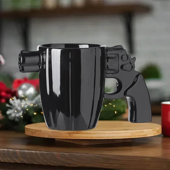 Binwennn Blank Mugs for Crafting Hot Beverage Travel Mug 12oz Revolver Mug Coffee Cup Novelty Ceramic Cool Mug For Men Fashion Ceramic Coffee Tea Cup Shape Handle Mug For Men