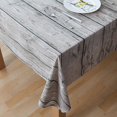 thumbnail image 1 of Nappe Rétro à Grain de Bois de Forme Carrée en Coton et Lin; Nappe Carrée pour la Maison en Tissu Carré, Housse de Nappe pour Salle à Manger, 1 of 6