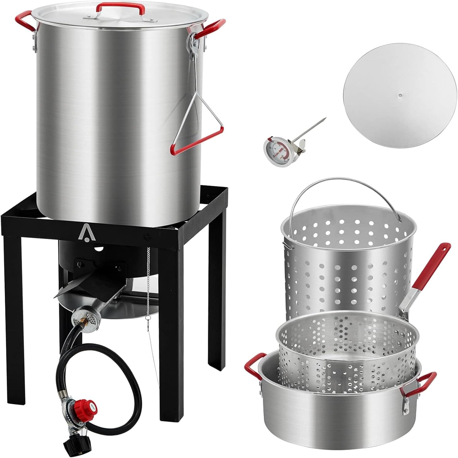 Bingirl 30 QT Turkey Fryer Set 50000 BTU Aluminum Deep Fryer