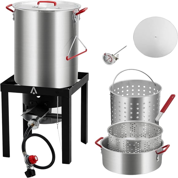 Bingirl 30 QT Turkey Fryer Set 50000 BTU Aluminum Deep Fryer