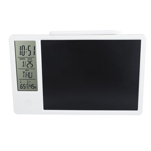 Electronic Digital Planner Tablet Calendar with Time Day Temperature Humidity Display, Multi Functional Electronic Calendar for Office Student Home Work
