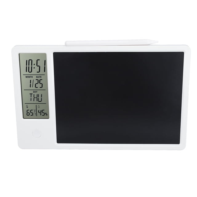 Electronic Digital Planner Tablet Calendar with Time Day Temperature Humidity Display, Multi Functional Electronic Calendar for Office Student Home Work
