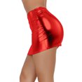 thumbnail image 3 of zdhoor Robe Crayon Moulante Mini Extensible en Cuir Verni PVC pour Femme Rouge Taille Unique, 3 of 6
